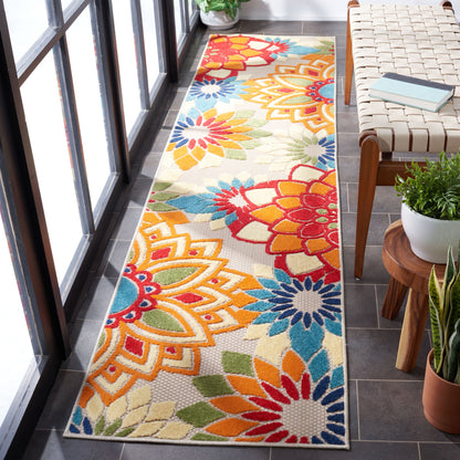 Tapis de patio imperméable à motif floral pour intérieur/extérieur SAFAVIEH Cabana Ingke