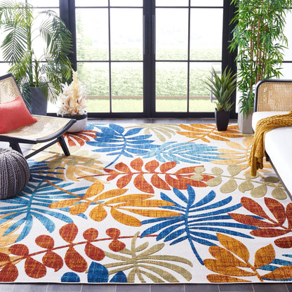Tapis de patio imperméable à motif floral pour intérieur/extérieur SAFAVIEH Cabana Neera