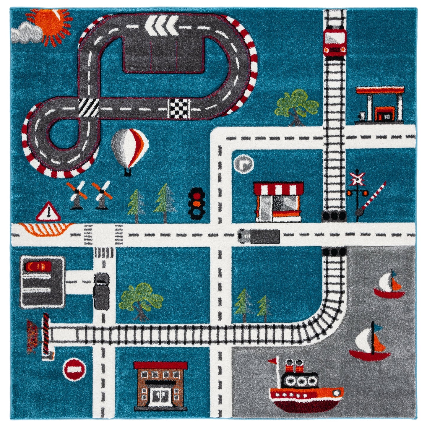 Tapis de route de quartier SAFAVIEH Carousel Kids Riemy