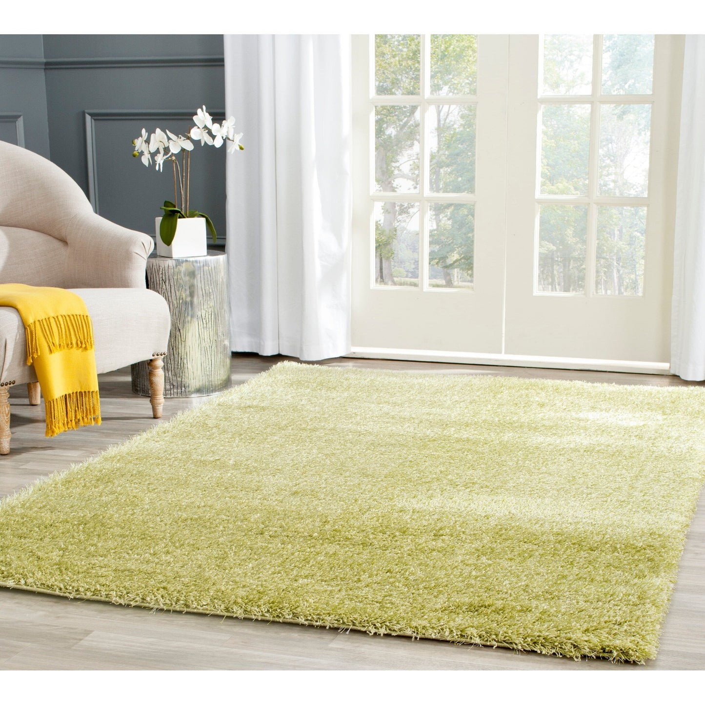Tapis SAFAVIEH Charlotte Shag Truc Solid 2 pouces d'épaisseur