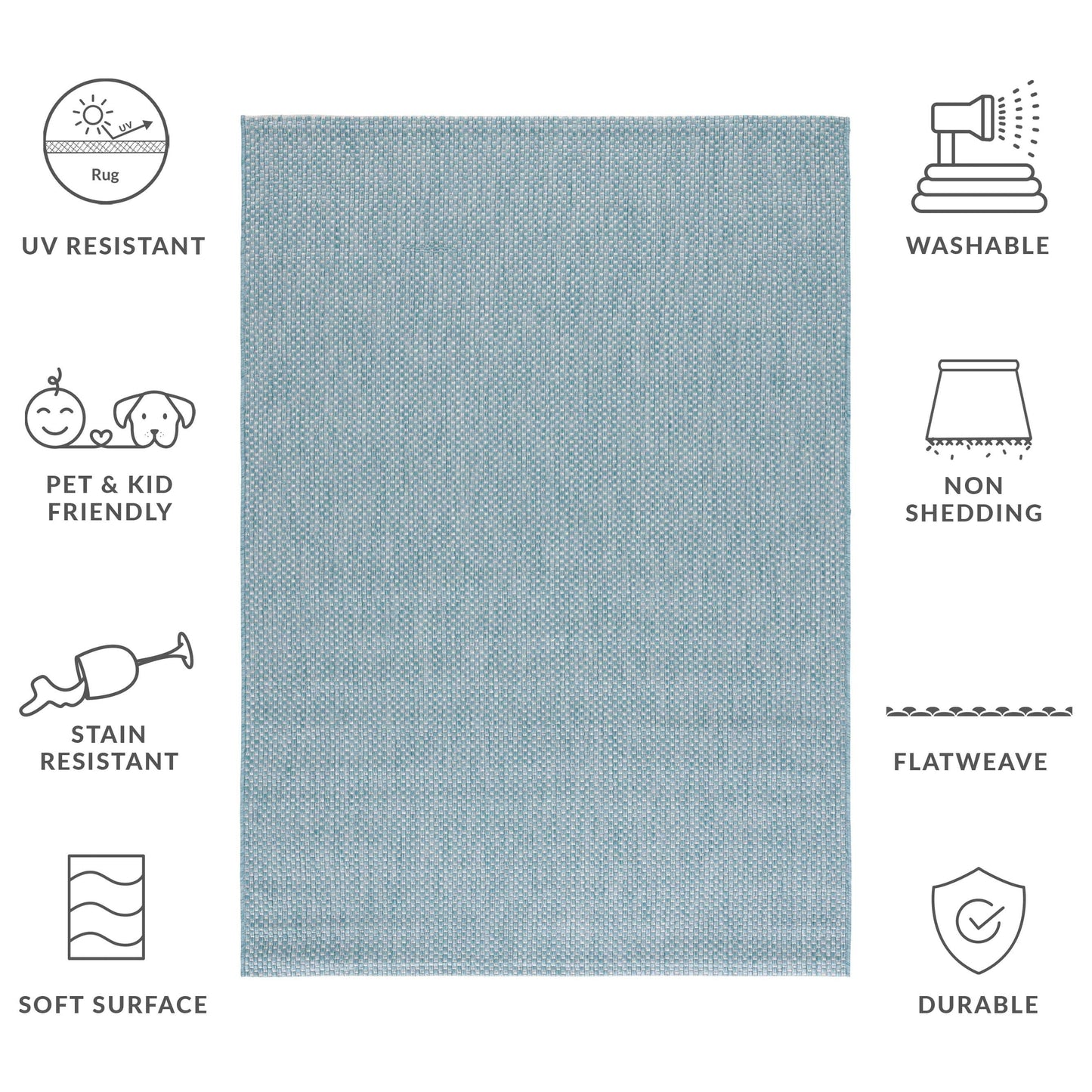 Tapis de patio/jardin imperméable SAFAVIEH Courtyard Begajeta pour intérieur/extérieur.