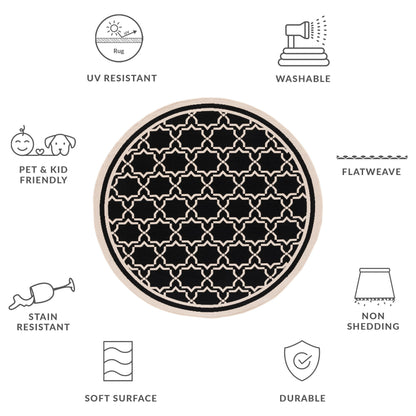 Tapis de jardin imperméable pour intérieur/extérieur SAFAVIEH Courtyard Gulsin