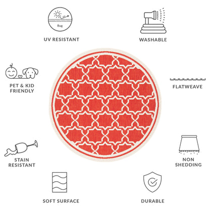 Tapis de jardin imperméable pour intérieur/extérieur SAFAVIEH Courtyard Gulsin