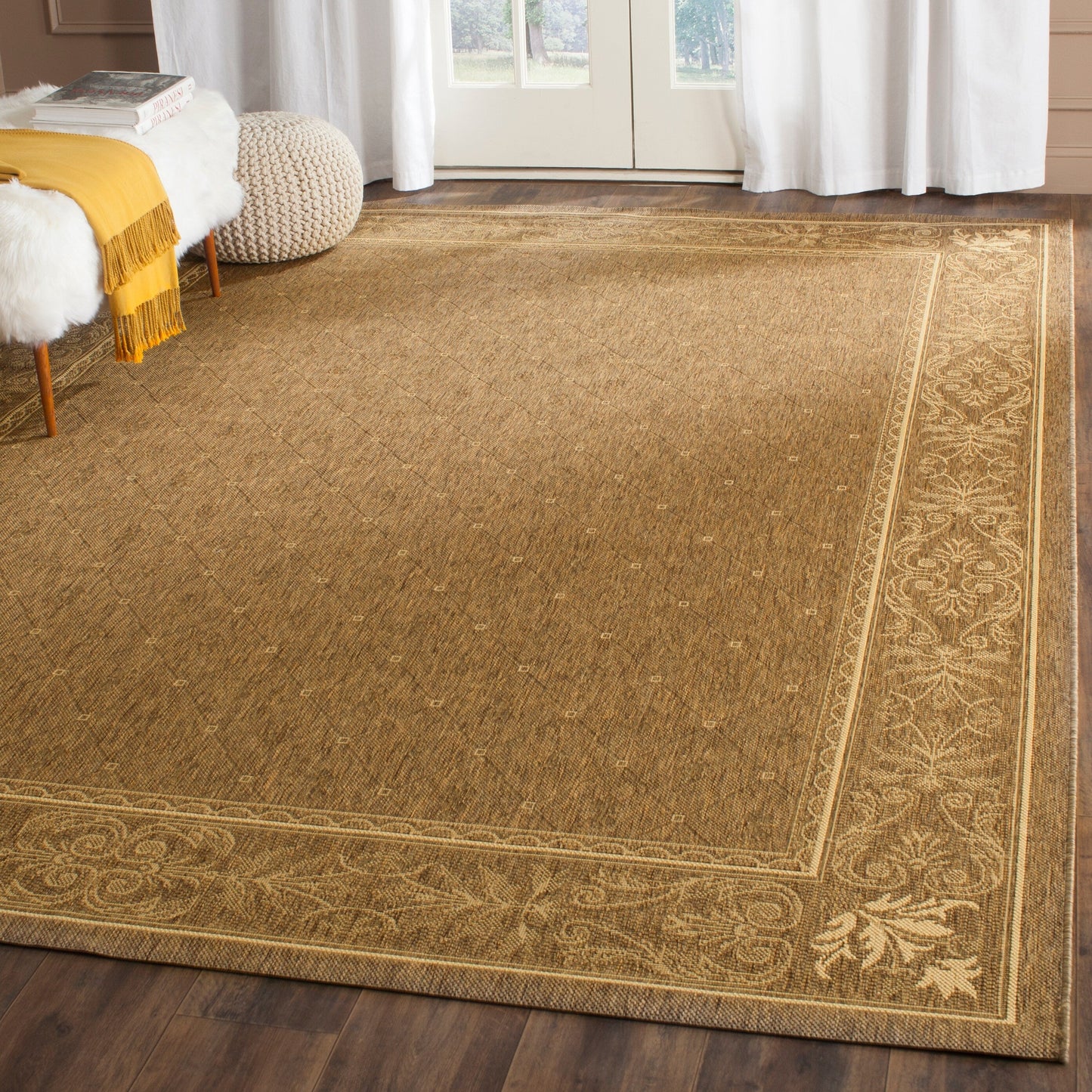 Tapis de jardin imperméable pour intérieur/extérieur SAFAVIEH Courtyard Hendrina