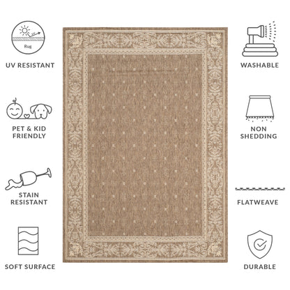 Tapis de jardin imperméable pour intérieur/extérieur SAFAVIEH Courtyard Hendrina