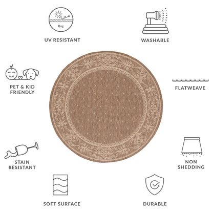 Tapis de jardin imperméable pour intérieur/extérieur SAFAVIEH Courtyard Hendrina