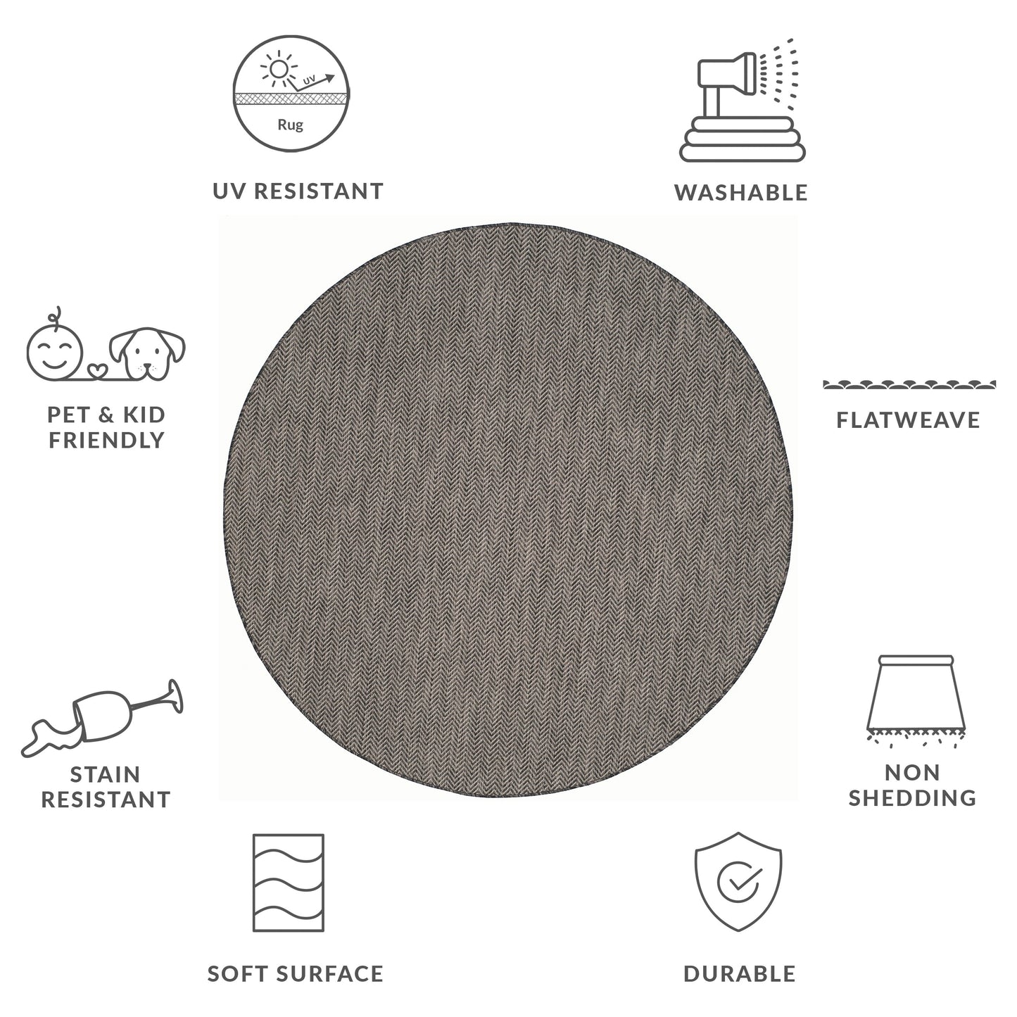 Tapis de jardin imperméable SAFAVIEH Courtyard Ilmur pour intérieur/extérieur