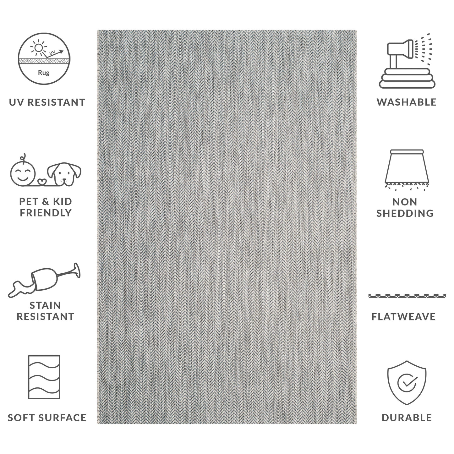 Tapis de jardin imperméable SAFAVIEH Courtyard Ilmur pour intérieur/extérieur