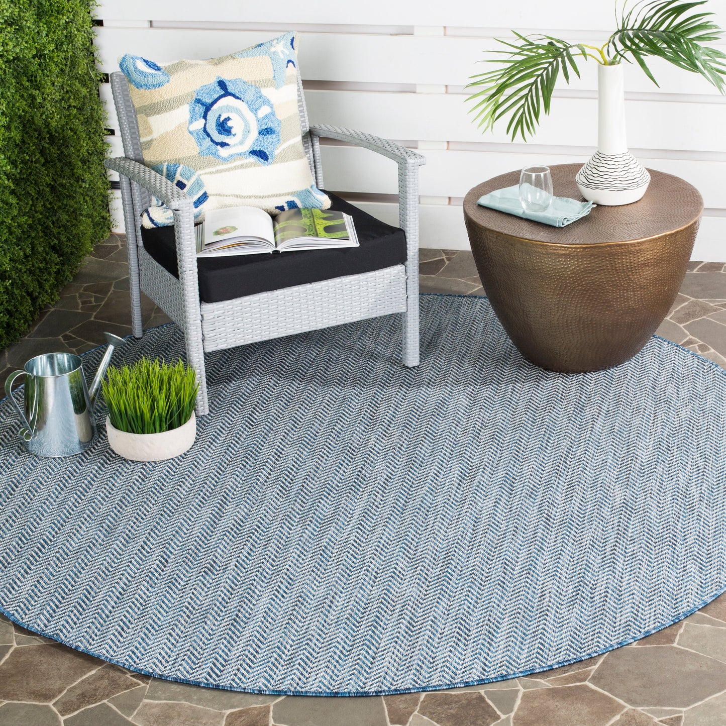 Tapis de jardin imperméable SAFAVIEH Courtyard Ilmur pour intérieur/extérieur