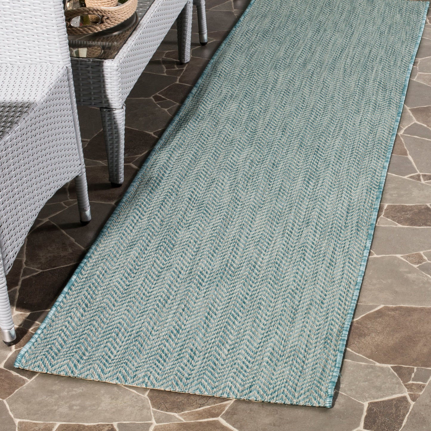 Tapis de jardin imperméable SAFAVIEH Courtyard Ilmur pour intérieur/extérieur