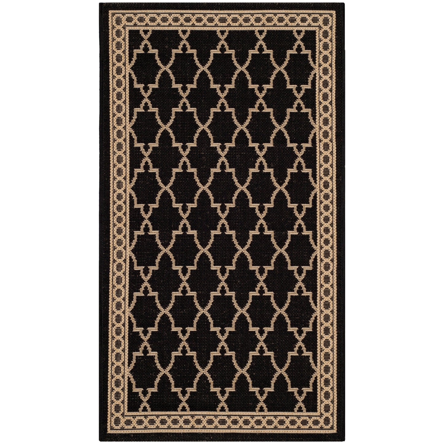 Tapis de jardin imperméable pour intérieur/extérieur SAFAVIEH Courtyard Janell Treillis