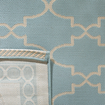 Tapis de jardin imperméable pour intérieur/extérieur SAFAVIEH Courtyard Janell Treillis