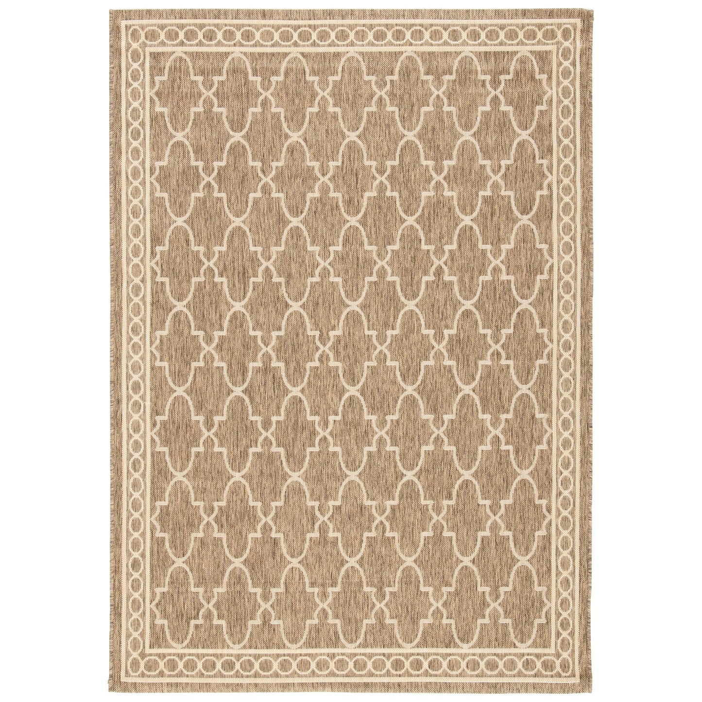 Tapis de jardin imperméable pour intérieur/extérieur SAFAVIEH Courtyard Janell Treillis