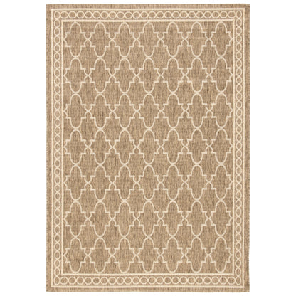 Tapis de jardin imperméable pour intérieur/extérieur SAFAVIEH Courtyard Janell Treillis