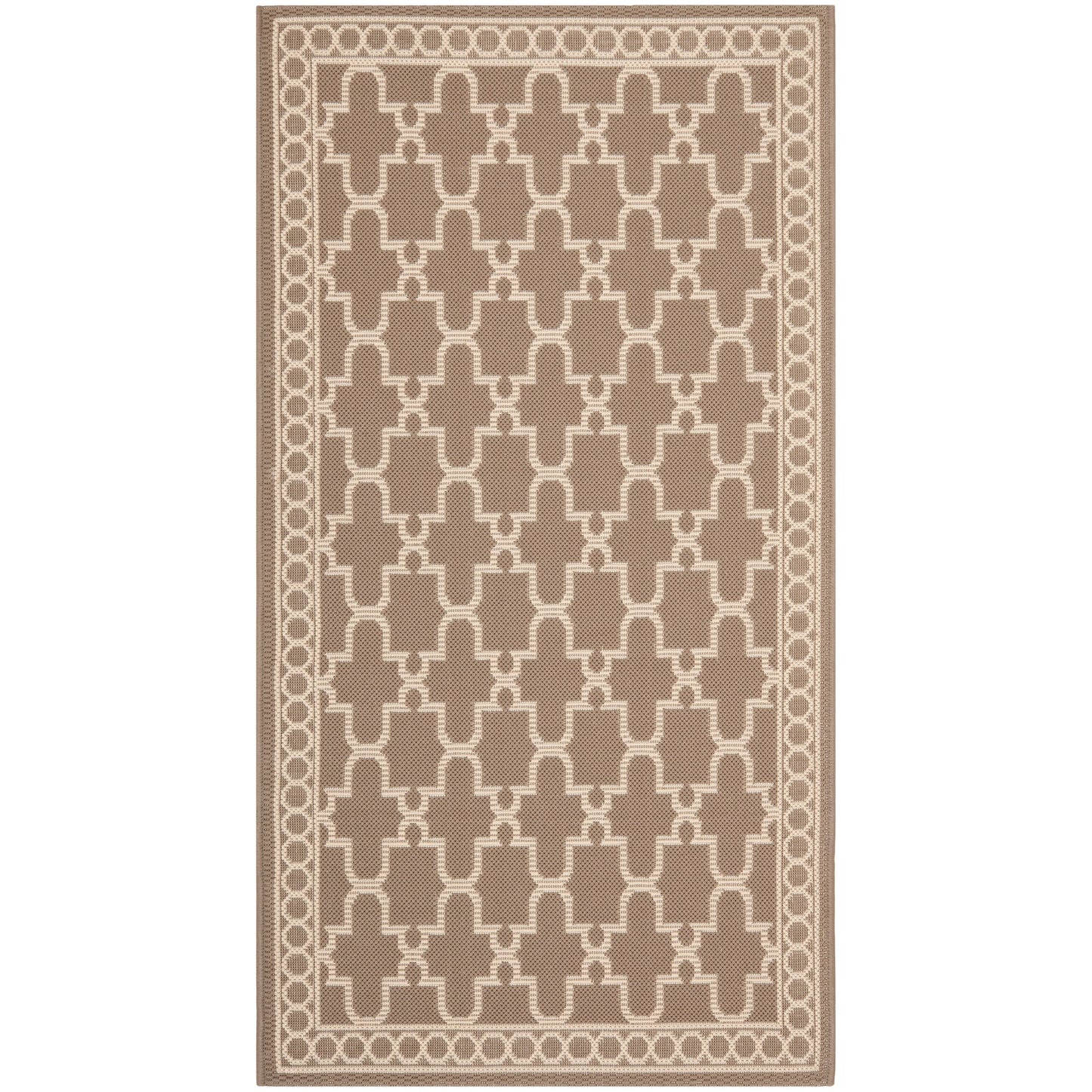 Tapis de jardin imperméable pour intérieur/extérieur SAFAVIEH Courtyard Janell Treillis