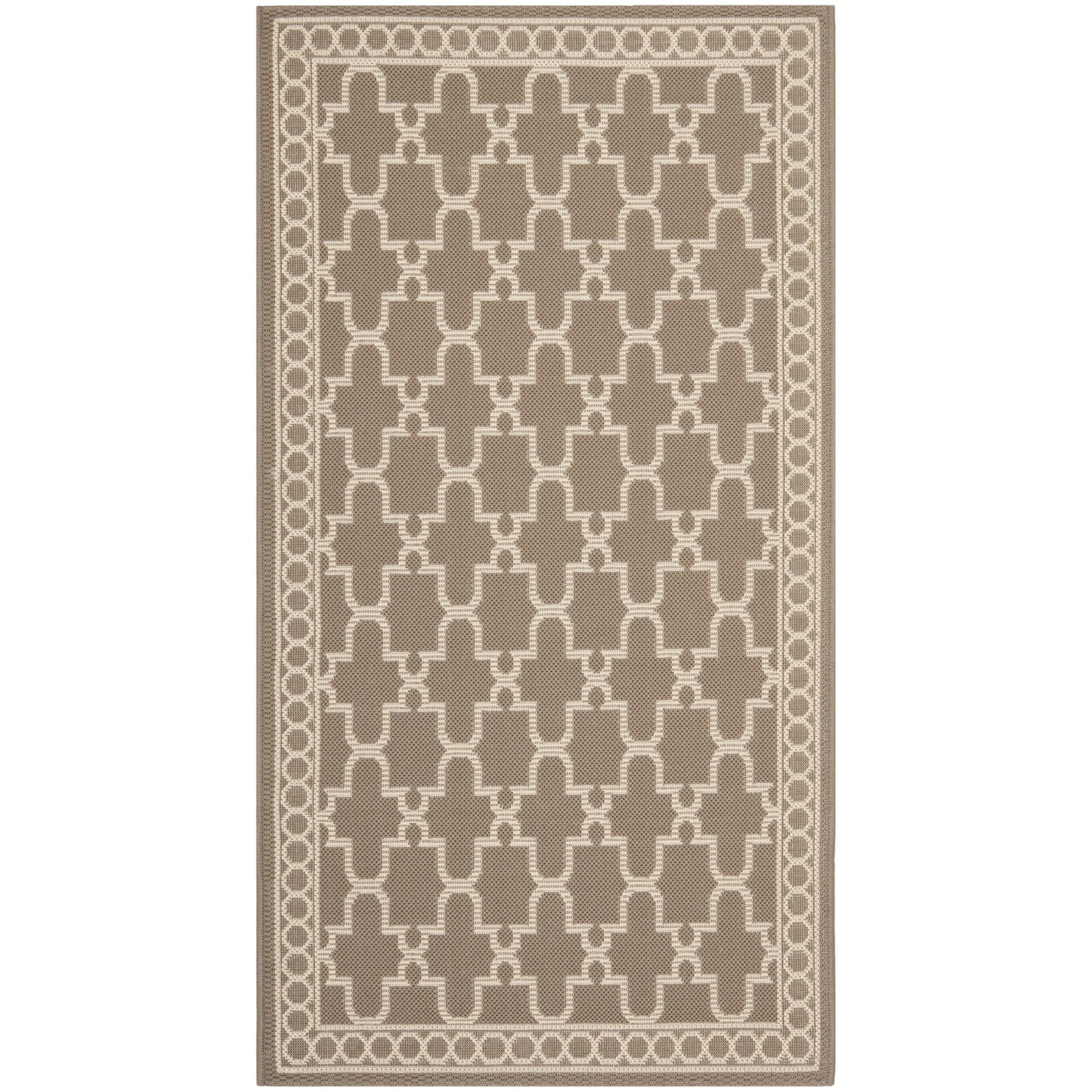 Tapis de jardin imperméable pour intérieur/extérieur SAFAVIEH Courtyard Janell Treillis