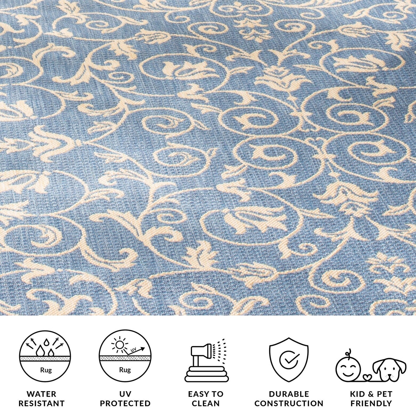 Tapis de jardin/terrasse imperméable SAFAVIEH Courtyard Miljeta