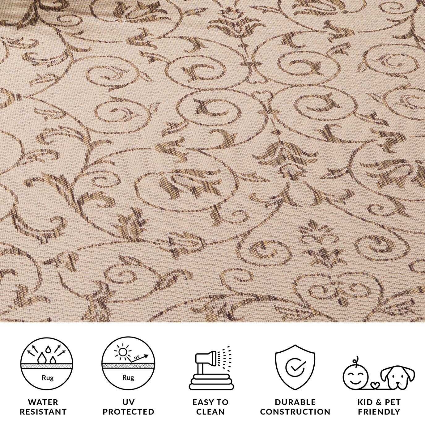 Tapis de jardin/terrasse imperméable SAFAVIEH Courtyard Miljeta