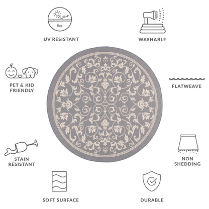 Tapis de jardin/terrasse imperméable SAFAVIEH Courtyard Miljeta