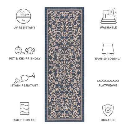 Tapis de jardin/terrasse imperméable SAFAVIEH Courtyard Miljeta