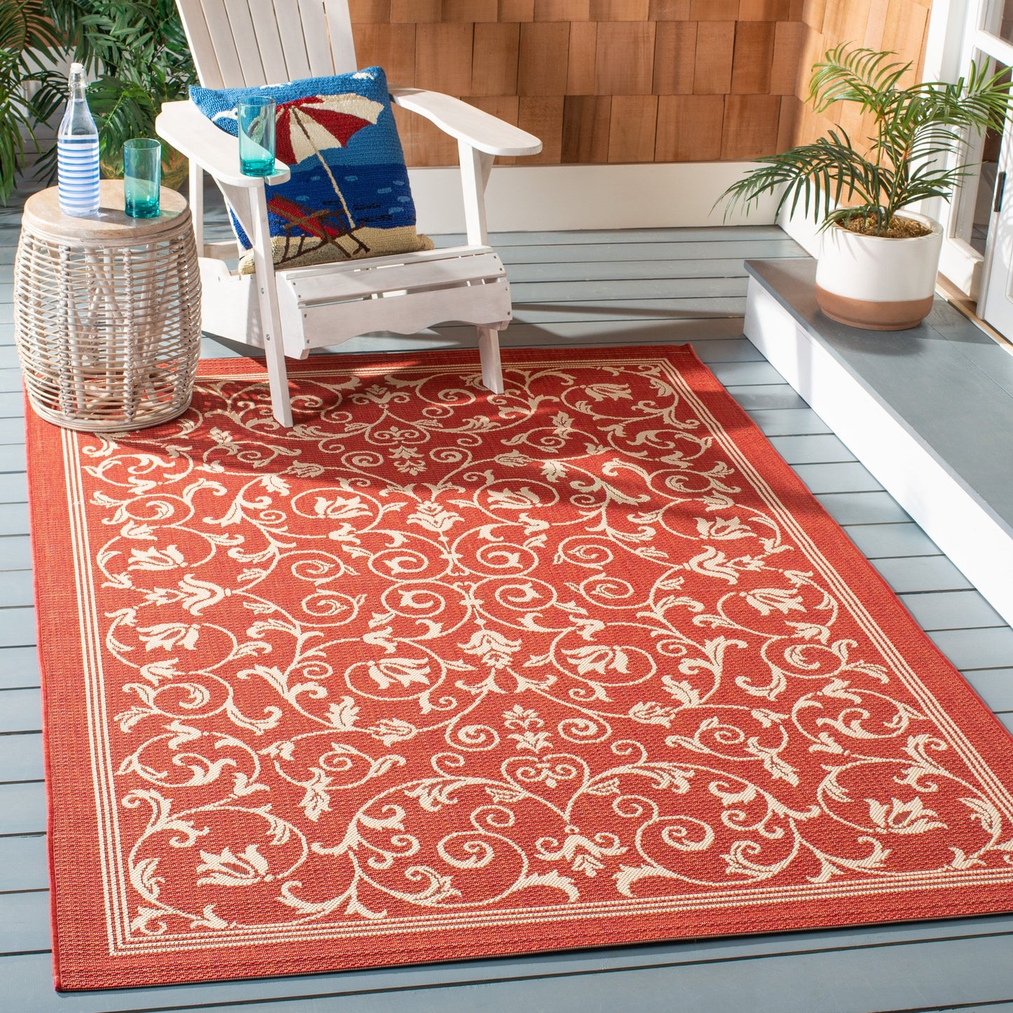 Tapis de jardin/terrasse imperméable SAFAVIEH Courtyard Miljeta