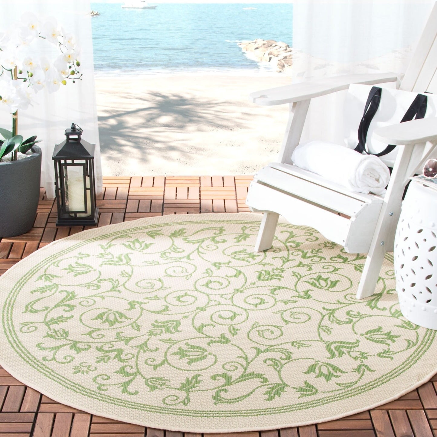 Tapis de jardin/terrasse imperméable SAFAVIEH Courtyard Miljeta