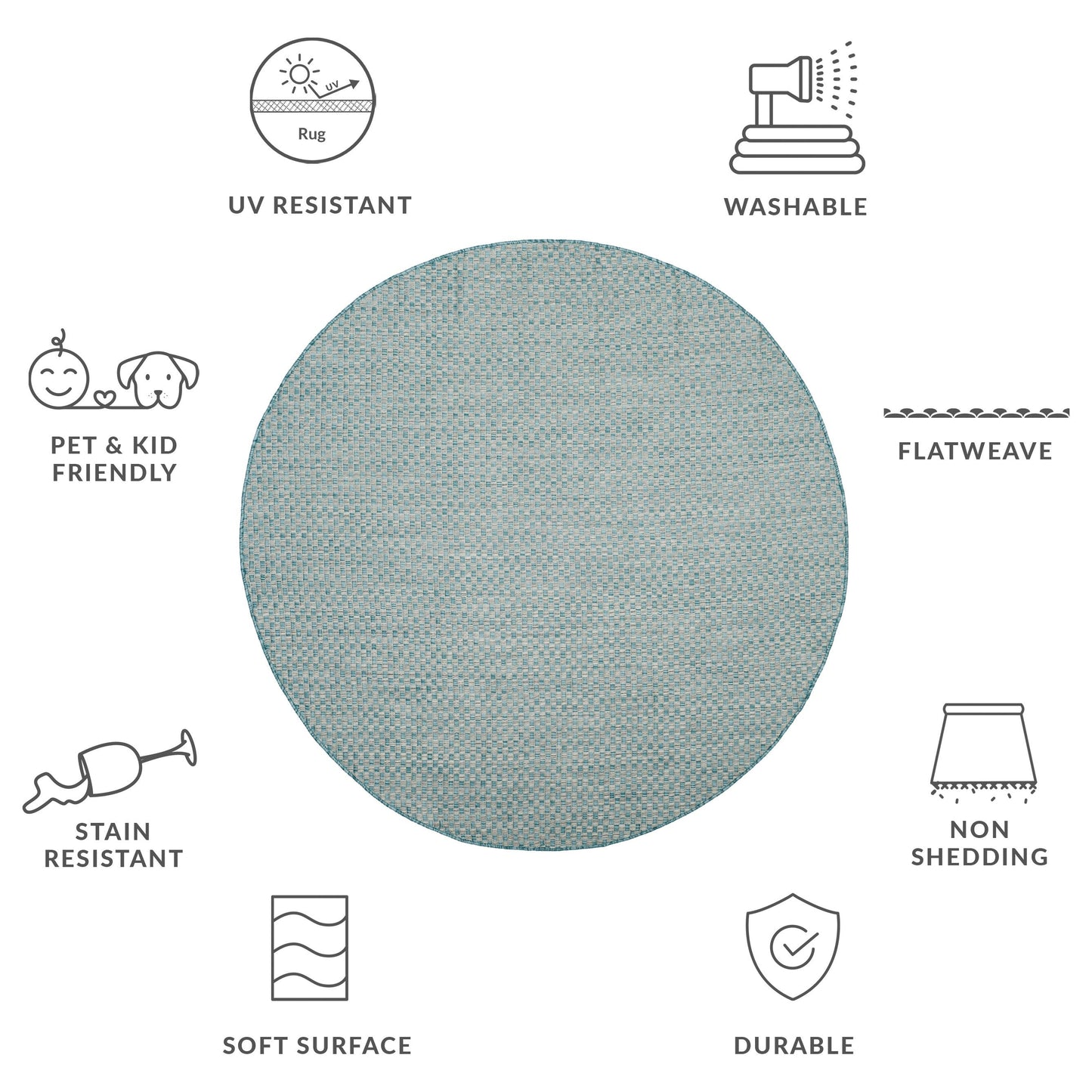 Tapis de jardin imperméable SAFAVIEH Courtyard Ragini pour intérieur/extérieur