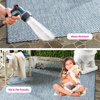 Tapis de jardin imperméable SAFAVIEH Courtyard Ragini pour intérieur/extérieur