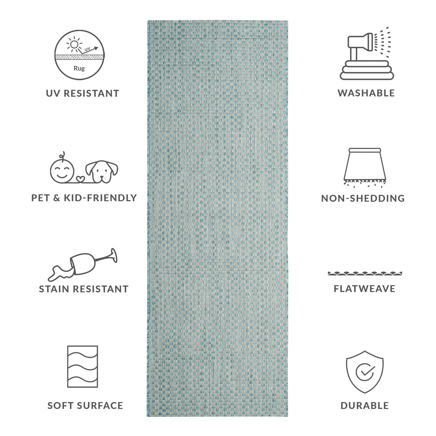 Tapis de jardin imperméable SAFAVIEH Courtyard Ragini pour intérieur/extérieur