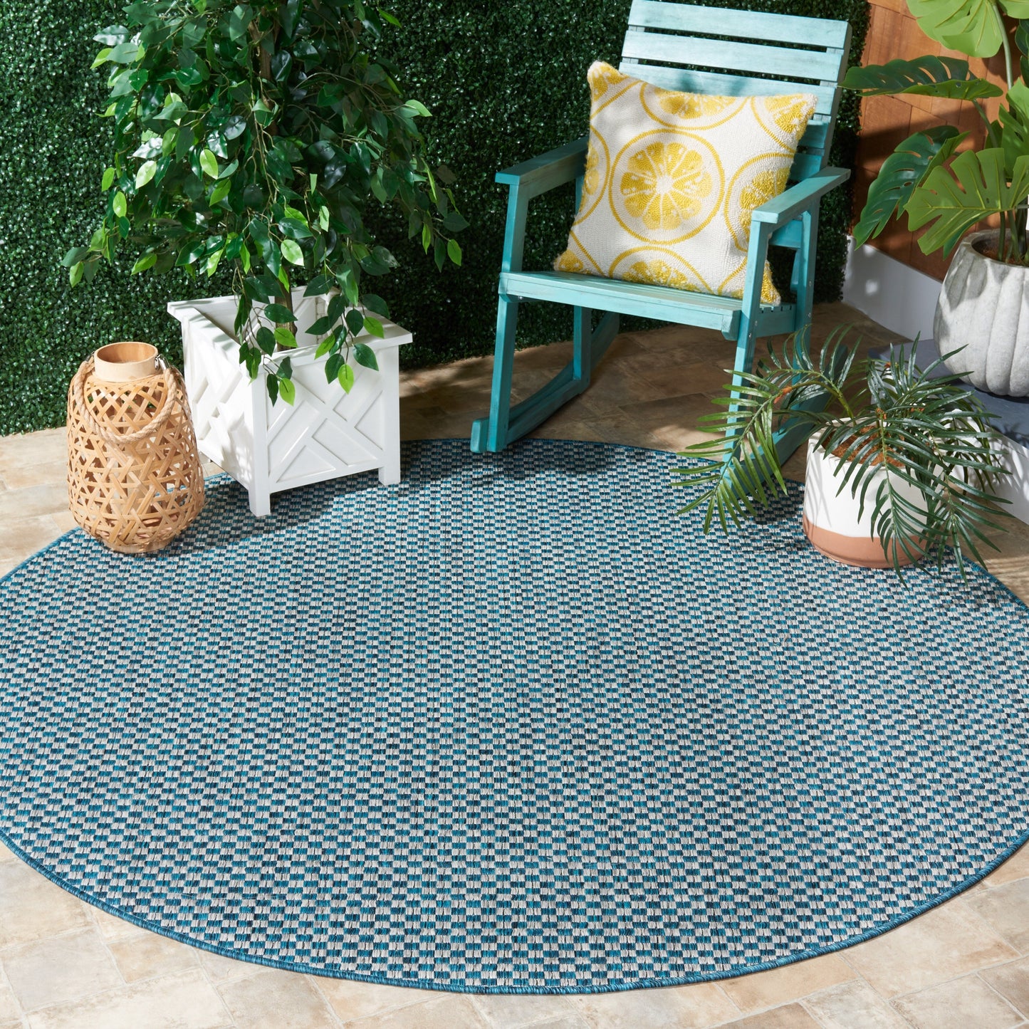 Tapis de jardin imperméable SAFAVIEH Courtyard Ragini pour intérieur/extérieur