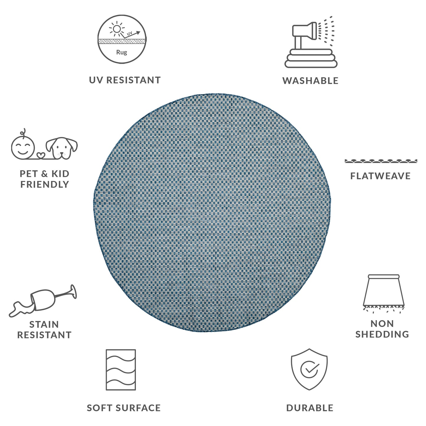 Tapis de jardin imperméable SAFAVIEH Courtyard Ragini pour intérieur/extérieur