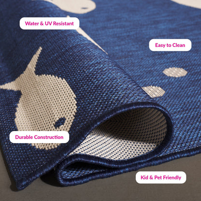 Tapis de jardin SAFAVIEH Courtyard Ragne pour intérieur/extérieur, imperméable, terrasse ou jardin.