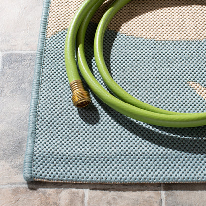 Tapis de jardin SAFAVIEH Courtyard Ragne pour intérieur/extérieur, imperméable, terrasse ou jardin.