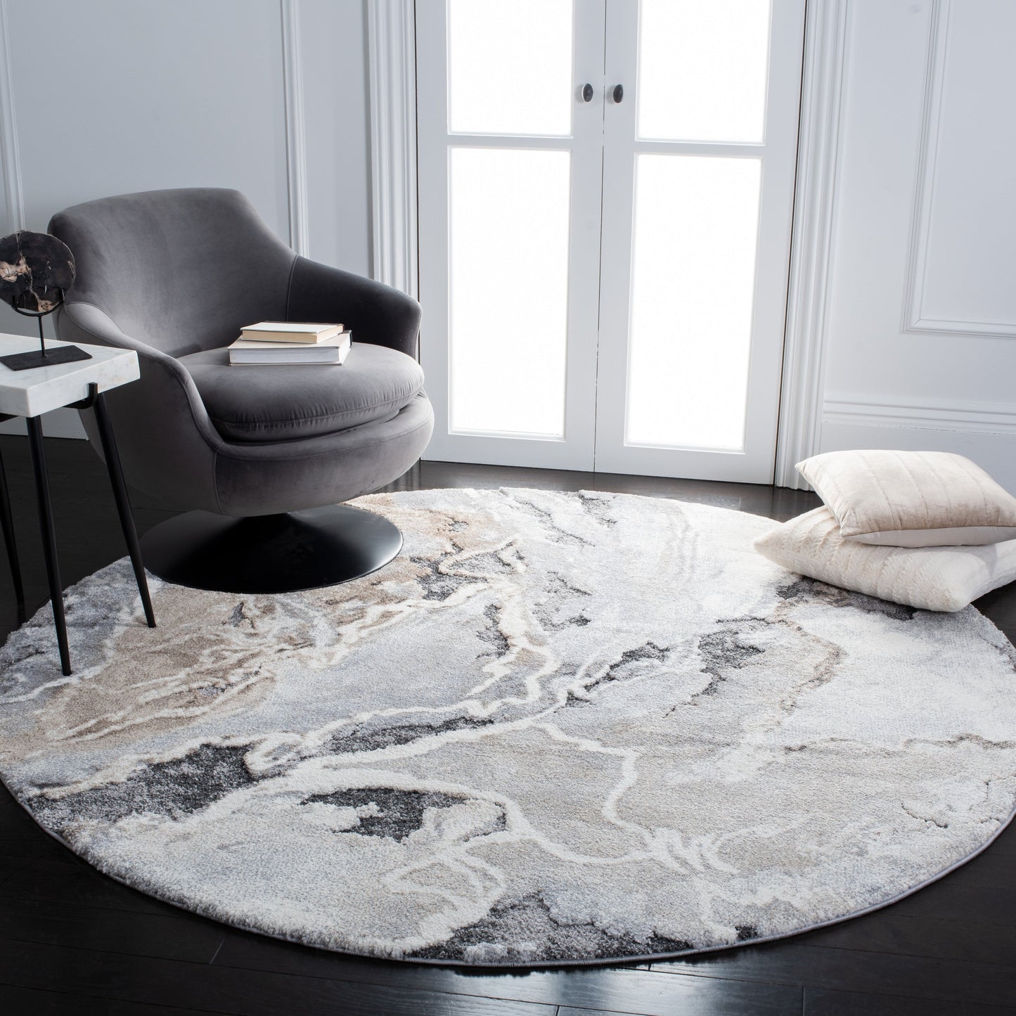 Tapis abstrait SAFAVIEH Cyrus Shag Lyubika de 2,5 cm d'épaisseur