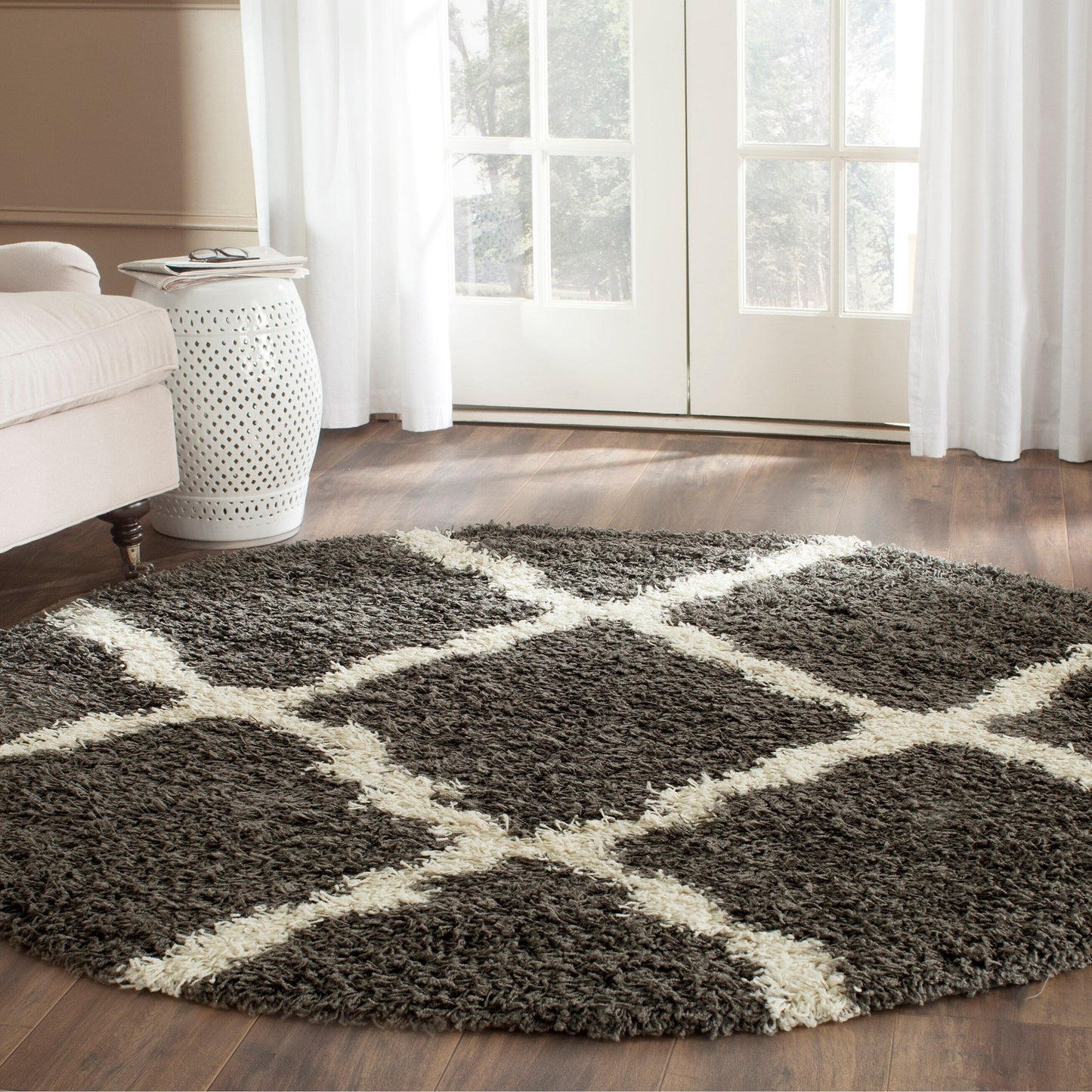 Tapis SAFAVIEH Dallas Shag Darina Trellis de 3,8 cm d'épaisseur