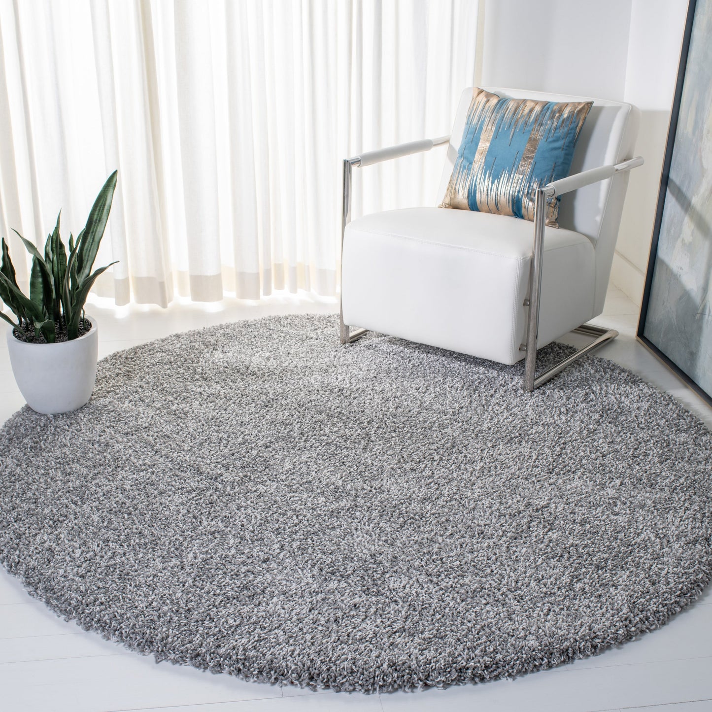Tapis SAFAVIEH Evolution Shag Fransien Solid 1,8 pouce d'épaisseur