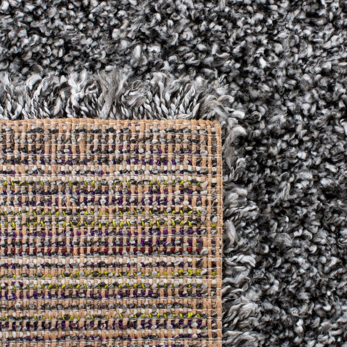 Tapis SAFAVIEH Evolution Shag Fransien Solid 1,8 pouce d'épaisseur