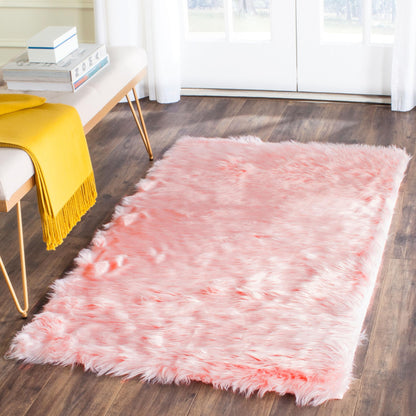 Tapis SAFAVIEH en fausse peau de mouton et soie, épaisseur 2,4 pouces