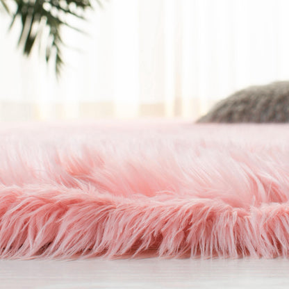 Tapis SAFAVIEH en fausse peau de mouton et soie, épaisseur 2,4 pouces