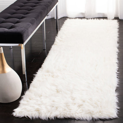 Tapis SAFAVIEH en fausse peau de mouton et soie, épaisseur 2,4 pouces