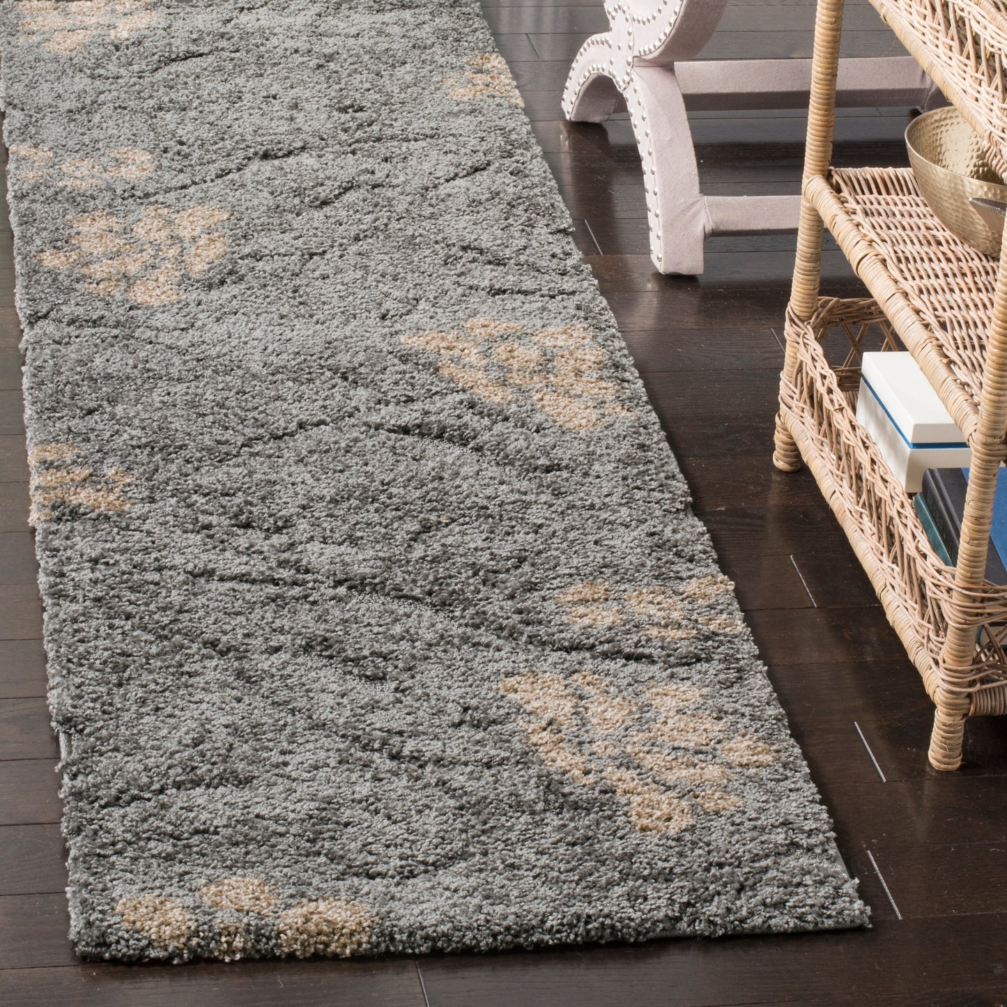 Tapis SAFAVIEH Florida Shag Ariette à motifs floraux de 1,2 pouce d'épaisseur