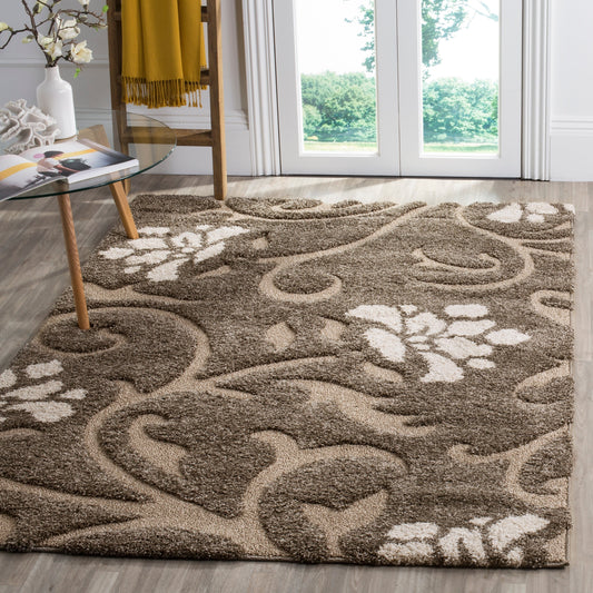 Tapis SAFAVIEH Florida Shag Ariette à motifs floraux de 1,2 pouce d'épaisseur