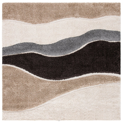 Tapis SAFAVIEH Florida Shag Melahat Abstract Wave de 1,2 pouce d'épaisseur