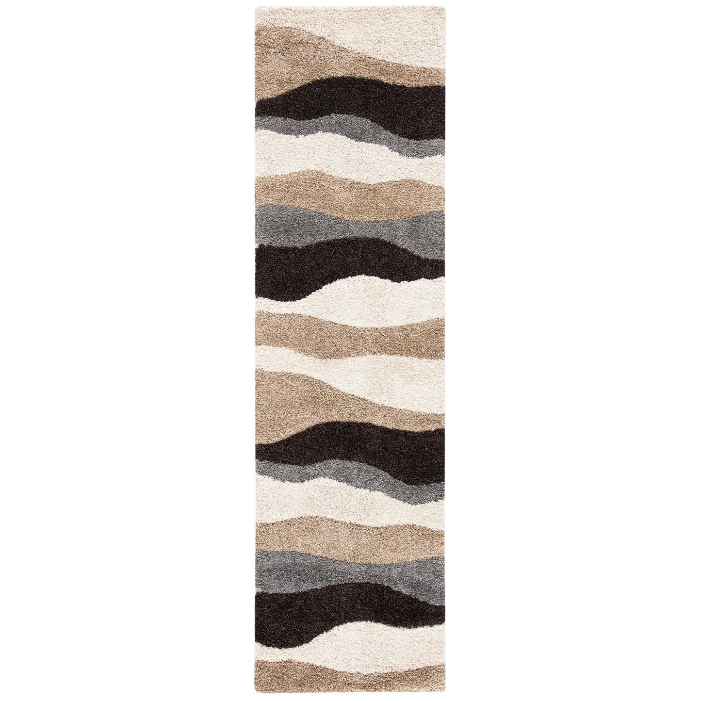 Tapis SAFAVIEH Florida Shag Melahat Abstract Wave de 1,2 pouce d'épaisseur