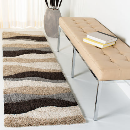 Tapis SAFAVIEH Florida Shag Melahat Abstract Wave de 1,2 pouce d'épaisseur