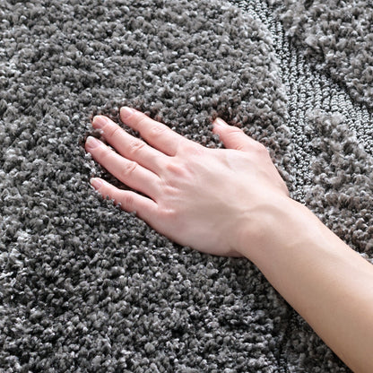 Tapis SAFAVIEH Florida Shag Staka Abstract Waves de 3 cm d'épaisseur