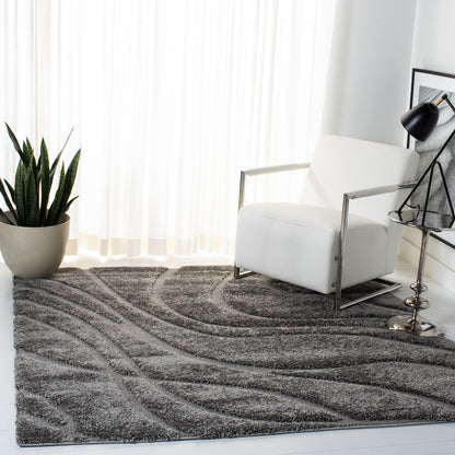 Tapis SAFAVIEH Florida Shag Staka Abstract Waves de 3 cm d'épaisseur