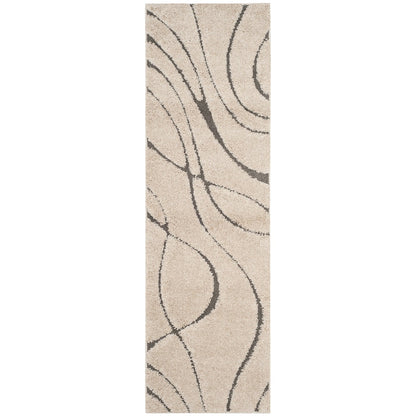 Tapis SAFAVIEH Florida Shag Staka Abstract Waves de 3 cm d'épaisseur