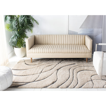 Tapis SAFAVIEH Florida Shag Staka Abstract Waves de 3 cm d'épaisseur