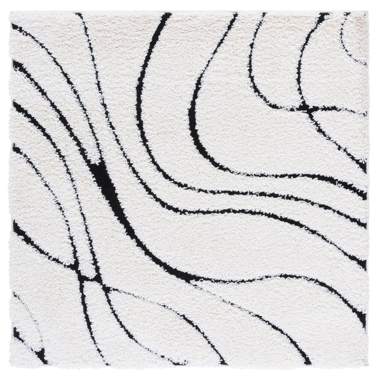 Tapis SAFAVIEH Florida Shag Staka Abstract Waves de 3 cm d'épaisseur